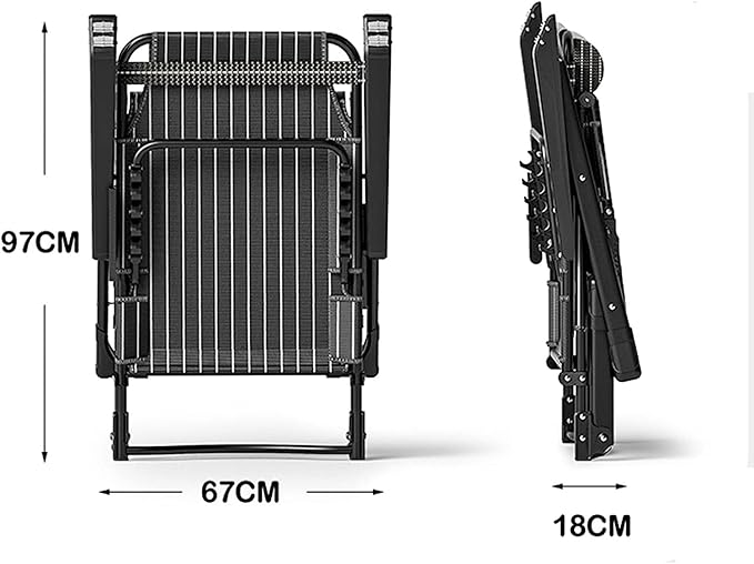Outdoor Chair Balcony Chairs Deck Chairs Sun Loungers Multifunctional Lunch Break Lunch Leisure Office Nap Bed Portable Chair for Camping Beach Patio Chairs Lo