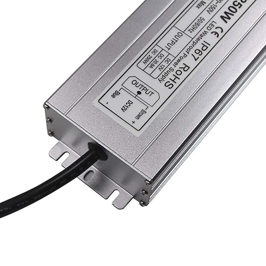 LED Power Supply 250W High-powerTransformer Waterproof IP67 12V DC Driver Adapter for Outdoor Use