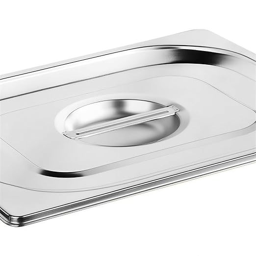 4 Pack Stainless Steel Hotel Pan1/2 Half Size Steam Pan with Lid4-Inch Deep Steam Table Pan for Home Kitchens Parties Hotel Buffets &amp Casual Gatherings (12.8”L x 10.4”W)