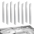 Stainless Steel Steam Table Adapter Bars – 8 Pieces Durable Divider Rods for Hotel Pan Configuration Rods Commercial Food Service Accessories for Buffet Wedding School Cafeterias