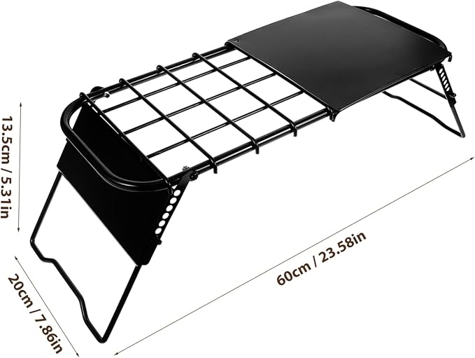 Milisten Portable BBQ Table Outdoor Telescopic Folding Camping Table for Hiking