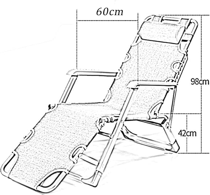 Folding Sun Lounger Adjustable Recliner with Headrest Portable Home Office Outdoor Garden Lounge Chair Load 150Kg Octopus Feet