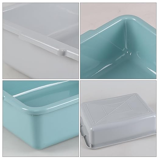 13 L Commercial Bus Tub Plastic Wash Tub Dishpan 4 Packs