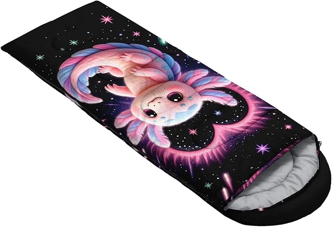 AILONEN Cartoon Camping Sleeping Bag for Boys Girls AdultsLightweight &amp Waterproof3 Season Warm &amp Cold WeatherPortablePrinted Sleeping BagTravelingCampingHiking