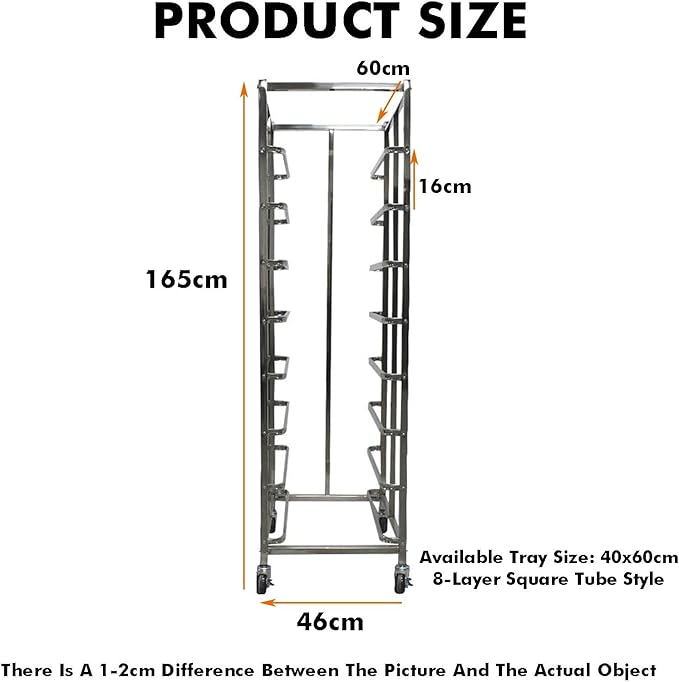 Quick Rack for Baking Pans15-Tier Commercial Kitchen Baking Rack with 4 Wheels - Perfect for Bakeries Restaurants and Food Service Operations - Heavy-Duty Mobile Storage Solution for Bak