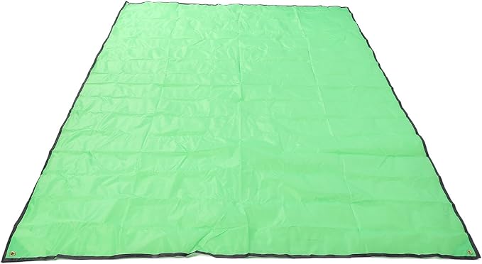 Camping Tent Tarp Water Proof Beach Mat Tent Floor Saver Oxford Cloth Picnic Blanket Sunshade for Outdoor Camping Beach Picnic Family Gathering 240x220cm with Storage Bag (Grass Green)