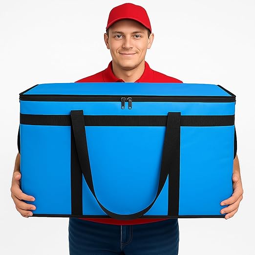 Bodaon Large 3-Pack Insulated Food Delivery Bag XXXL Pizza Cooler Bags Rideshare Delivery Bag Thermal Cold/Hot Styrofoam Carrier for Travel/Shopping/Catering/Car Warmer/Frozen