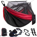 Sunyear Camping Hammock Portable Single &amp Double Hammock with Net 2 Person Hammock Tent with 2 * 10ft Straps Best for Outdoor Hiking Survival Travel
