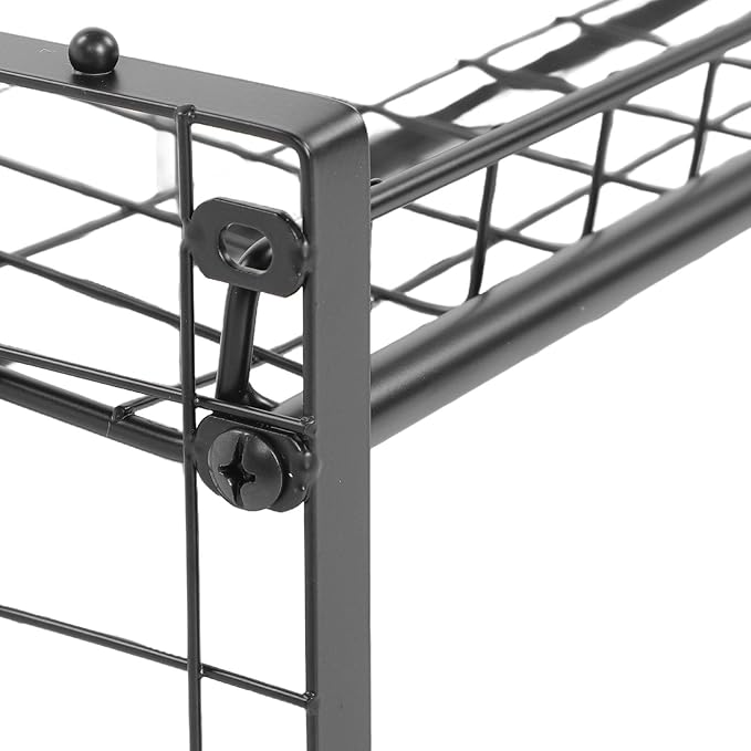 2 Tier Stackable Can Organizer Made of Carbon Steel Holds 64 Cans Adjustable Inclined Shelf with Double Layer Design for Storage