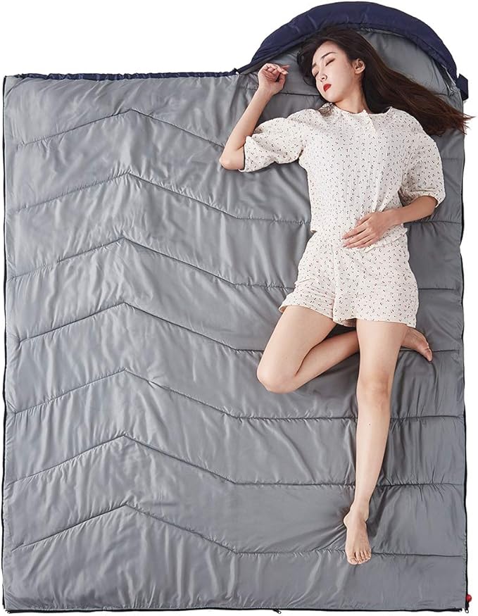 Sleeping Bag 4 Seasons Adults &amp Kids for Camping Hiking Trips Warm Cool WeatherLightweight and Waterproof with Compression BagIndoors Outdoors Activities