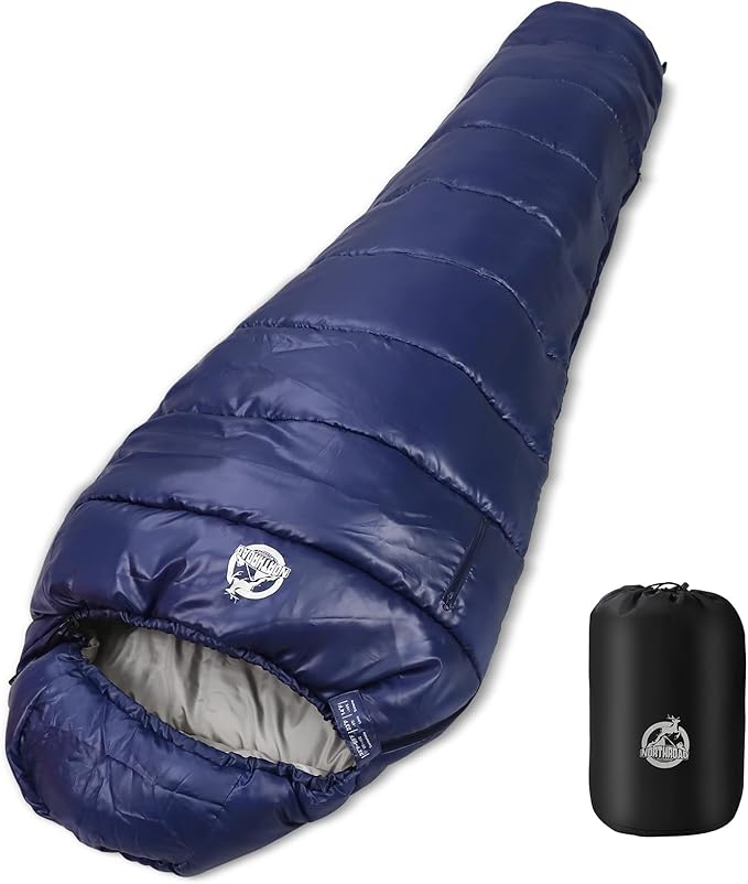 Northroad Mummy Sleeping Bag 14-59 ℉ 3-4 Season Warm &amp Cool Weather Summer Spring Fall Lightweight Washable Sleeping Bag for Outdoor Camping Hiking Travel Hunting