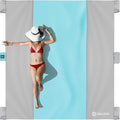 Seaview 180° Beach Blanket Waterproof Sandproof Extra Large 6x7 Sand Free Beach Mat for 1-6 Adults Oversized Outdoor Blanket with 4 Sand Pockets Portable Lightweight Packable - Picnic Mat