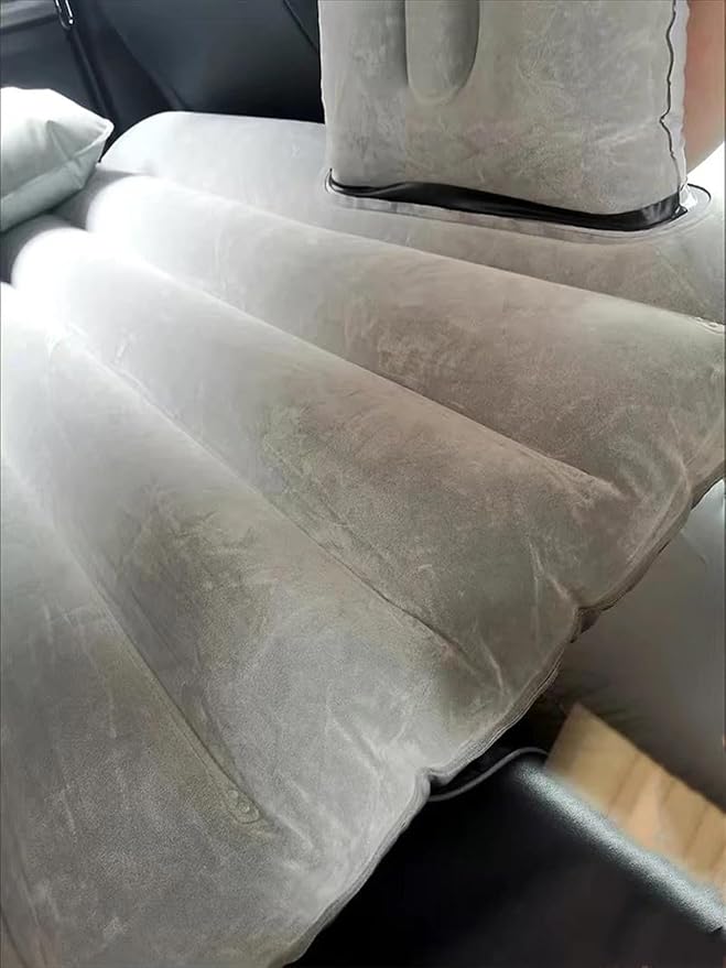 Inflatable Mattress Car Back Seat Air Cushion Camping Inflatable Cushion Flocking Wear-Resistant Material 85x45 Cm Portable Size