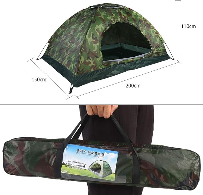Outdoor Tent 2 Persons 40 Tent Portable Tent for Camping Hiking and Spare Parts