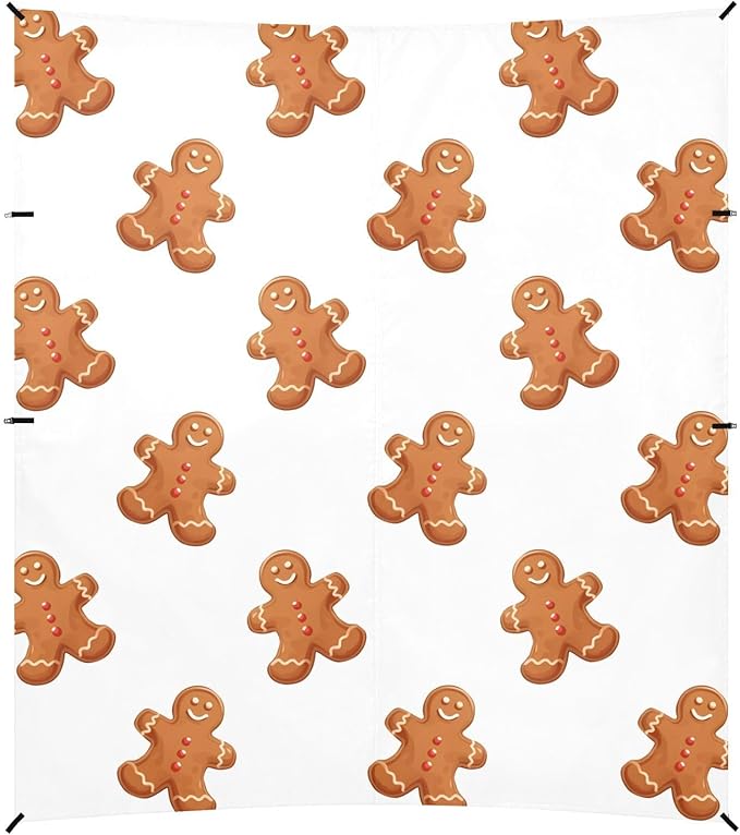 Christmas Gingerbread ManCamping Sun Shelters 9.2 x 10.5 FT Beach Canopy Tent Sun Shade with Carrying Bag for Camping Trips Fishing Backyard Fun or Picnics 21341648