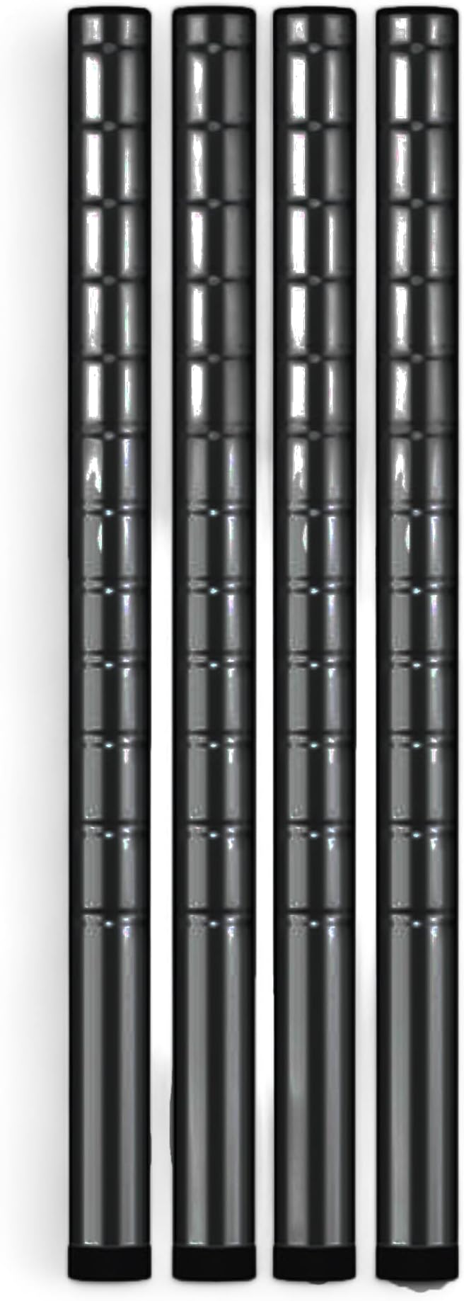 Set of 4 Posts | Heavy Duty | Utility Shelving Units - Commercial Wire Shelf Shelving Posts Adjustable shelvingNSF Chrome Post - Durable Corrosion-Resistant Easy Assembly Adjustable (Black 64H)