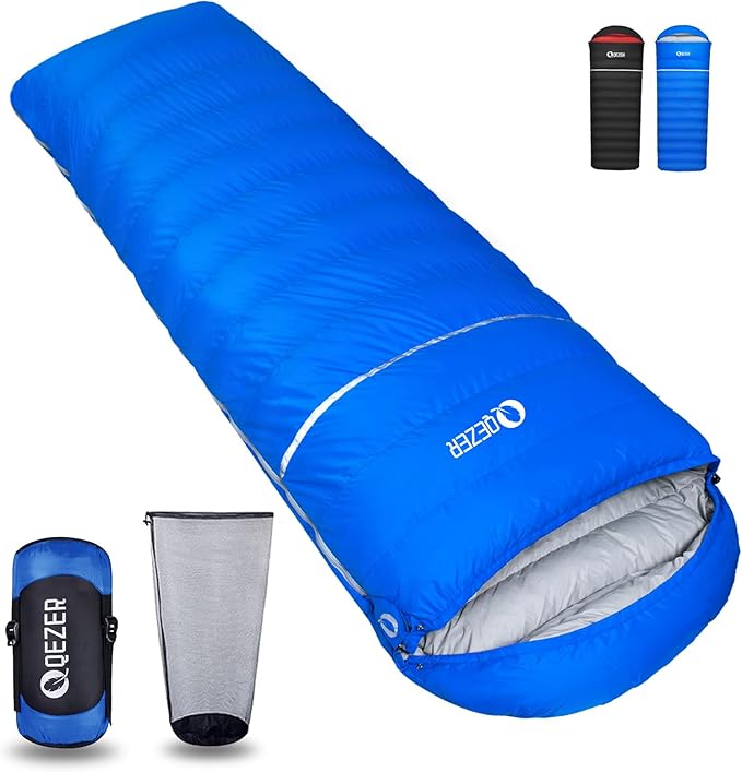 Down Sleeping Bag for Adults 600 Fill Power Ultralight &amp Compact with Compression Sack for Backpacking Camping Hiking