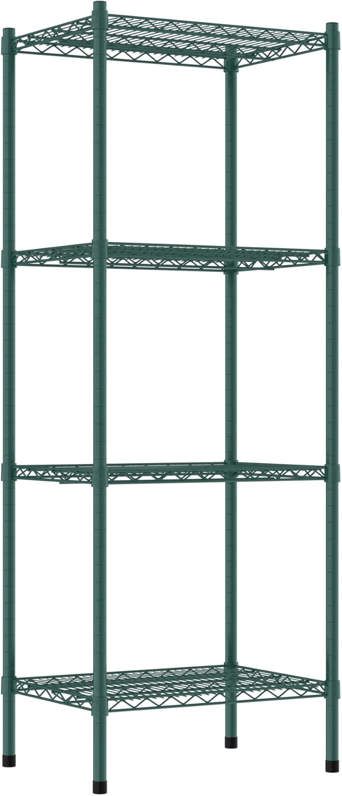 Commercial NSF Listed Green Epoxy Stationary Wire Shelving Kit 18 x 24 x 64 with 4 Shelves Perfect for Warehouse Walk-in Refrigerator Freezer Grocery Store Restaurant Dishroom