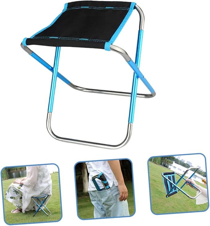 Portable Folding Stool Multi-Function Fishing and Camping Seat Compact Outdoor Chair for Beach BBQ and Travel Space-Saving Design