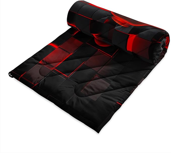 Axolotl Gamepad Warm Puffy Camping BlanketLightweight Geometry Hexagonal Printed Packable Outdoor BlanketBoys Game Console Outdoor Camping Blanket Backpacking for Traveling Picnic Beach Cold Weather