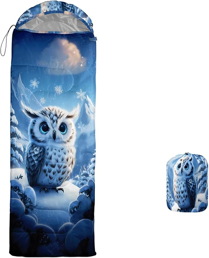 AILONEN Cartoon Camping Sleeping Bag for Boys Girls AdultsLightweight &amp Waterproof3 Season Warm &amp Cold WeatherPortablePrinted Sleeping BagTravelingCampingHiking