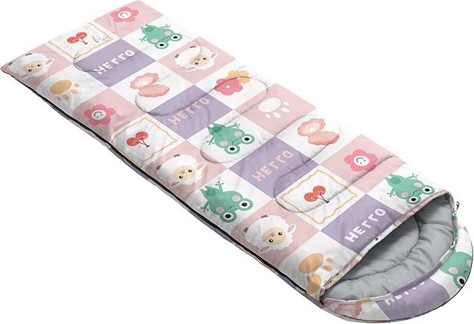 QOOMO Camping Sleeping Bags3 Season Warm &amp Cool WeatherLightweightWaterproof Sleeping Bags for Adults &amp KidsTravelingand OutdoorsCamping Gear Equipment