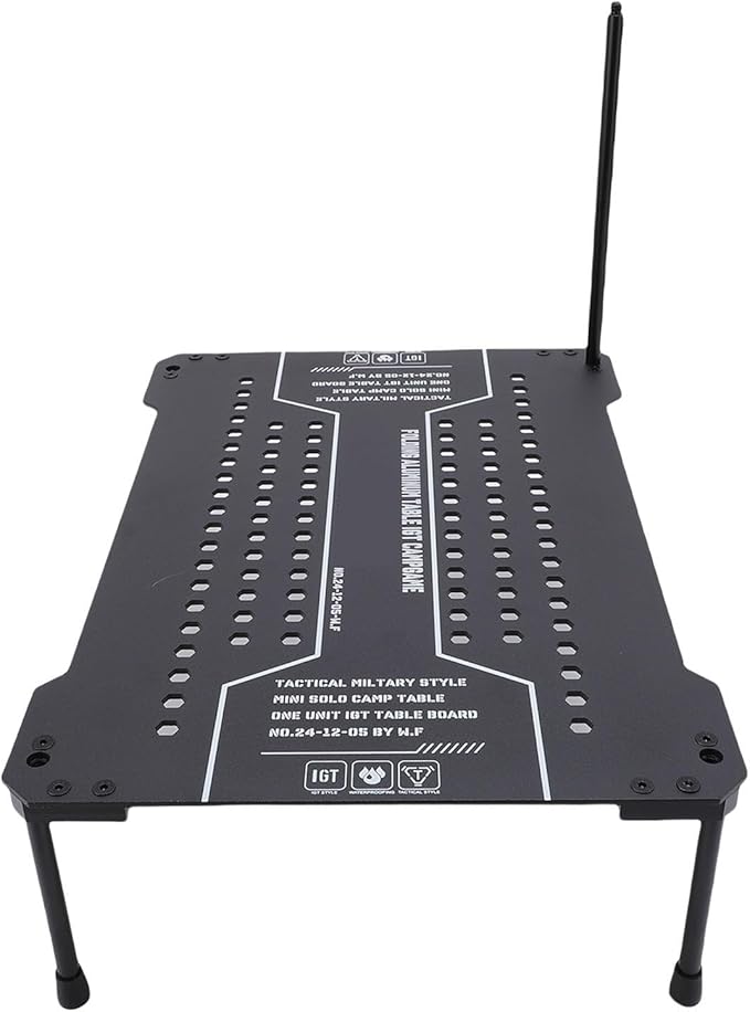 Portable IGT Barbecue Table Foldable IGT Camping Table Modular Outdoor BBQ Table with Removable Legs Light Holder for Outdoor Cooking Dining