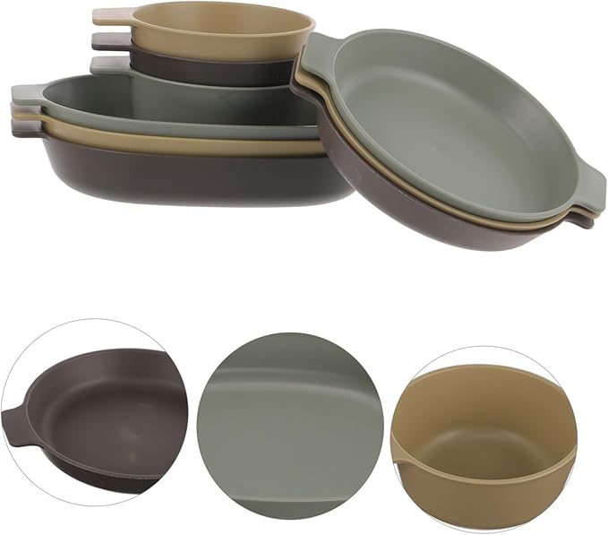GANAZONO Outdoor Plates Dinnerware for Patio Camping Dishes Utensils Set Small Bowls for Side Dishes Bowl Kit