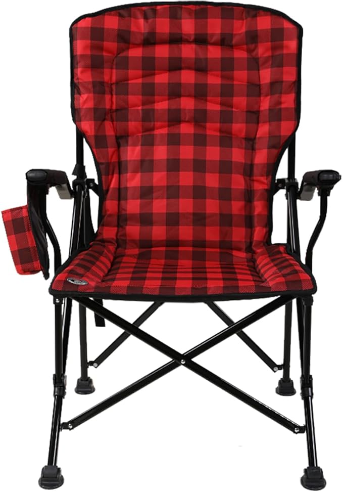 Kuma Outdoor Gear Switchback Chair with Carry Bag Ultimate Portable Luxury Outdoor Chair for Camping (Red/Black)