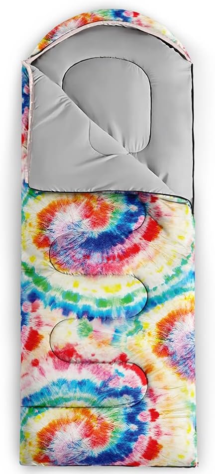 QOOMO Camping Sleeping Bags3 Season Warm &amp Cool WeatherLightweightWaterproof Sleeping Bags for Adults &amp KidsTravelingand OutdoorsCamping Gear Equipment