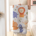 Bnitoam Animals 100% Cotton Bed Blanket Twin Size 60x80 3 Layer Muslin Blanket Cooling Breathable Lightweight Summer Gauze Throw for Hot Sleepers Adult Birthday Gift (Print Animals 60x80)