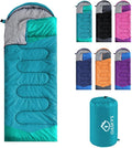 oaskys Camping Sleeping Bag - 3 Season Warm &amp Cool Weather - Summer Spring Fall Lightweight Waterproof for Adults Kids - Camping Gear Equipment Traveling and Outdoors