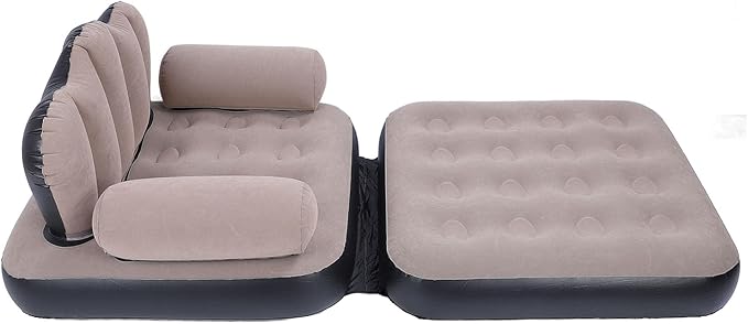 Walfront Portable Inflatable Sofa Mattress Soft Pressure Pressure Existing Couch Bed for Travel Camping