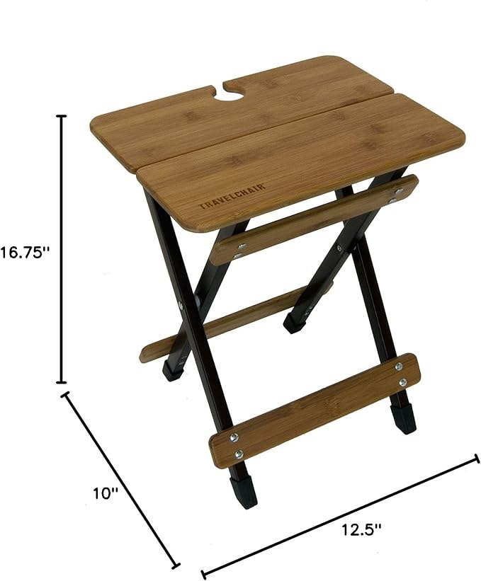Travel Chair Kanpai Bamboo Side Table Portable Tables for Outdoor Adventures Folding Table