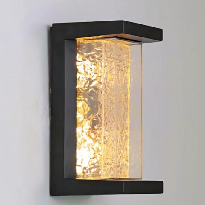 Outdoor Wall Lights 3-Color Modern Porch Light 24W Modern Exterior Lighting Fixtures Sconce 120V Outside Fixture for House