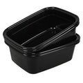 Sadstory 16 Quart Plastic Wash Tub Rectangular Dishpan Black 4 Packs