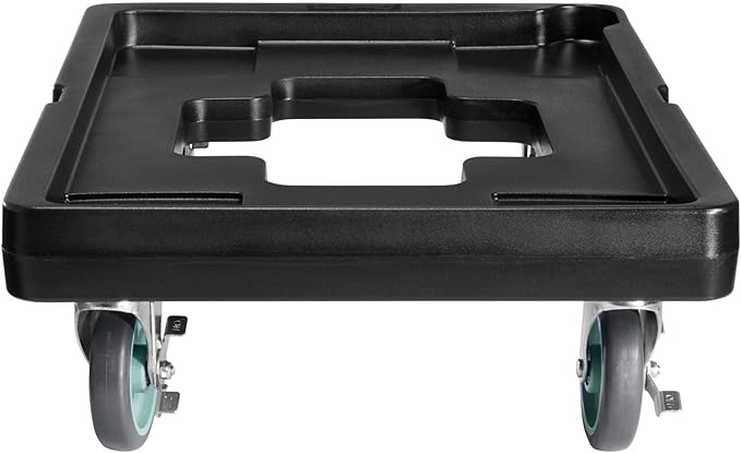 29A-153 Six-Pan Food Carrier Dolly Black