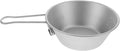 GANAZONO Titanium Camping Salad Bowl with Foldable Handle Lightweight Outdoor Food Serving Bowl for Hiking and Travel Sturdy Portable Mixing and Storage Vessel