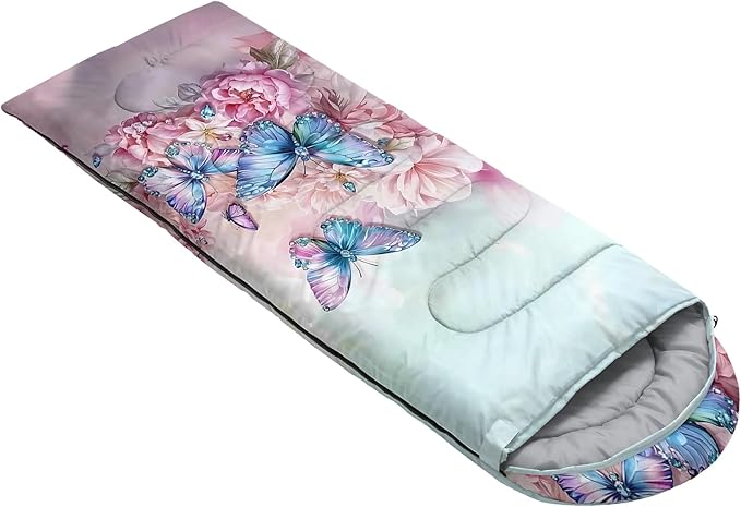 QOOMO Camping Sleeping Bags3 Season Warm &amp Cool WeatherLightweightWaterproof Sleeping Bags for Adults &amp KidsTravelingand OutdoorsCamping Gear Equipment