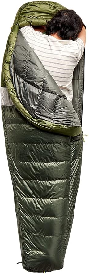 Sierra Designs Get Down 20 Degree Long Sleeping Bag - 550 Fill Power DriDown (PFC Free) Mummy Style Camping &amp Backpacking Sleeping Bags for Men &amp Women Stuff Sack Included