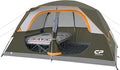 CAMPROS CP Upgraded 6/8 Person Camping Tents Waterproof Windproof Family Tent with Larger Mesh Windows &amp Door Double Layer Easy Set Up All-Season Dome Tent with Top Rainfly &amp Carry Bag