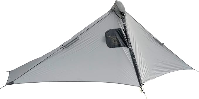 Six Moon Designs Gatewood Cape – Gray-11 oz Ultralight Backpacking Tarp &amp Rain Gear – 360° Protection Backpacking Shelter – Silicone Nylon Camping Canopy – Multi-Use Thru-Hiking Camping Shelter (G