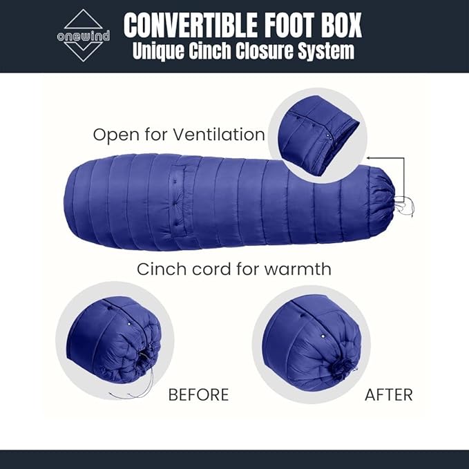 Onewind Hammock Top Quilt with Footbox Lightweight and Portable Sleeping Quilt Camping Sleeping Bag for Backpacking and Hiking