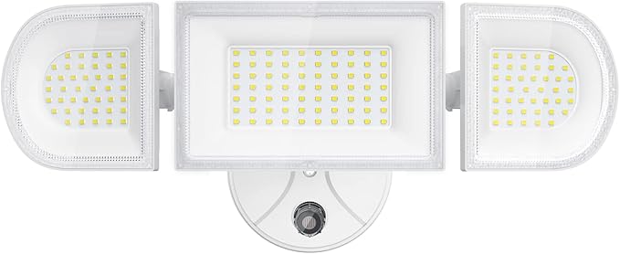 iMaihom 130W Dusk to Dawn Outdoor Lighting13000LM LED Flood Lights Outdoor 3 Adjustable Heads Security Lights with Photocell IP65 Waterproof 6500K Flood Light for Yard Garage Patio