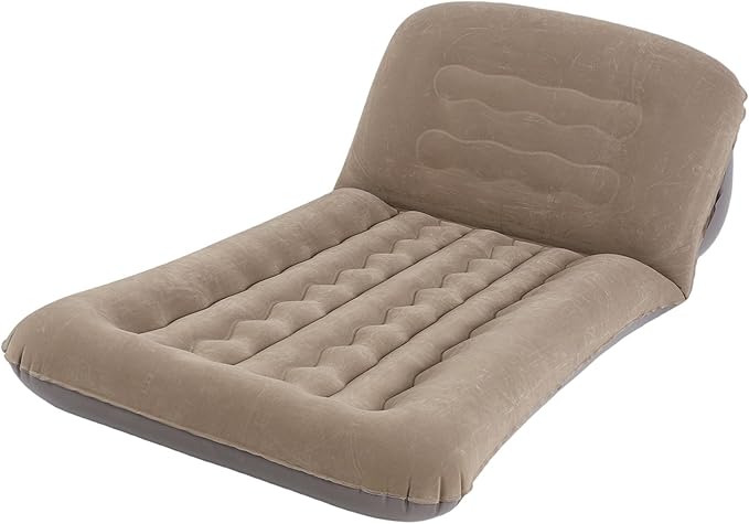 Inflatable Mattress Adjustable Backrest Portable Foldable Flocked Air Mattress for Outdoor Beach Travel Camping