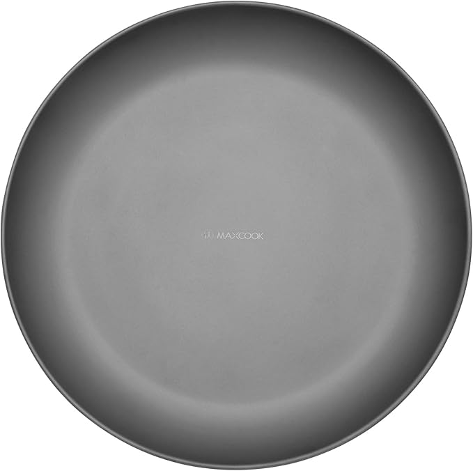 Pure Titanium Camping Plate 7.68 Inch Ultralight Durable Titanium Dish Plate Cookware Outdoor Backpacking plate for Camping Hiking Kitchen (19.5 cm)