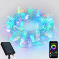 Smart Christmas Lights Outdoor USB 38-FT Waterproof LED String Lights Supports APP/Timer/Music/Remote Control Waterfall Lights for Patios Parties Wedding Easter Decorations