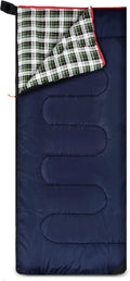 REDCAMP Cotton Flannel Sleeping Bag for Camping Backpacking Adults Cold Weather Envelope Sleeping Bags with 2/3/4/6lbs Filling