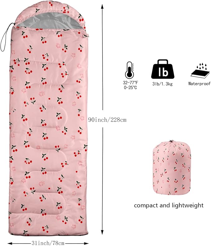 AILONEN Outer Space Astronaut Camping Sleeping BagsLightweight &amp Waterproof3 Season Warm &amp Cool WeatherCartoon Sleeping Bags for KidsBoys Girls TravellingOutdoors