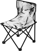 Ink Painting Peony Portable Camping Chairs Folding Chair - Durable Oxford Fabric Lightweight Iron Frame Easy Fold Design - Ideal for Outdoor Activities Camping Fishing and Travel